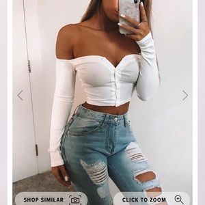 Fashion Nova OTS long sleeve (S)